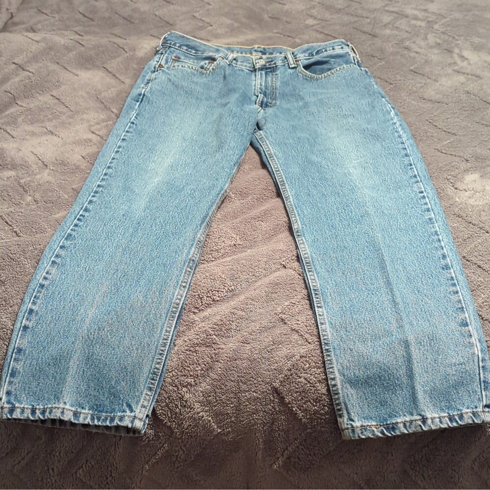 Vtg LEVI'S Jeans Mens 35x34 Denim Blue 550 Relaxed Fit Med Wash Y2K